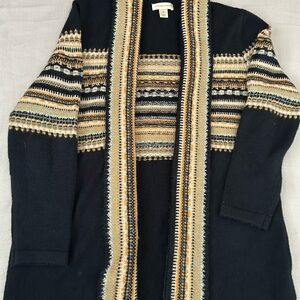 Christopher & Banks Navy and Cream Knit Cardigan